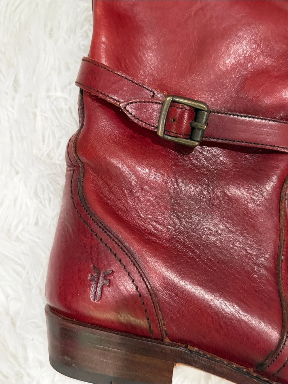 Frye Burgundy Over-the-Knee Leather Boots